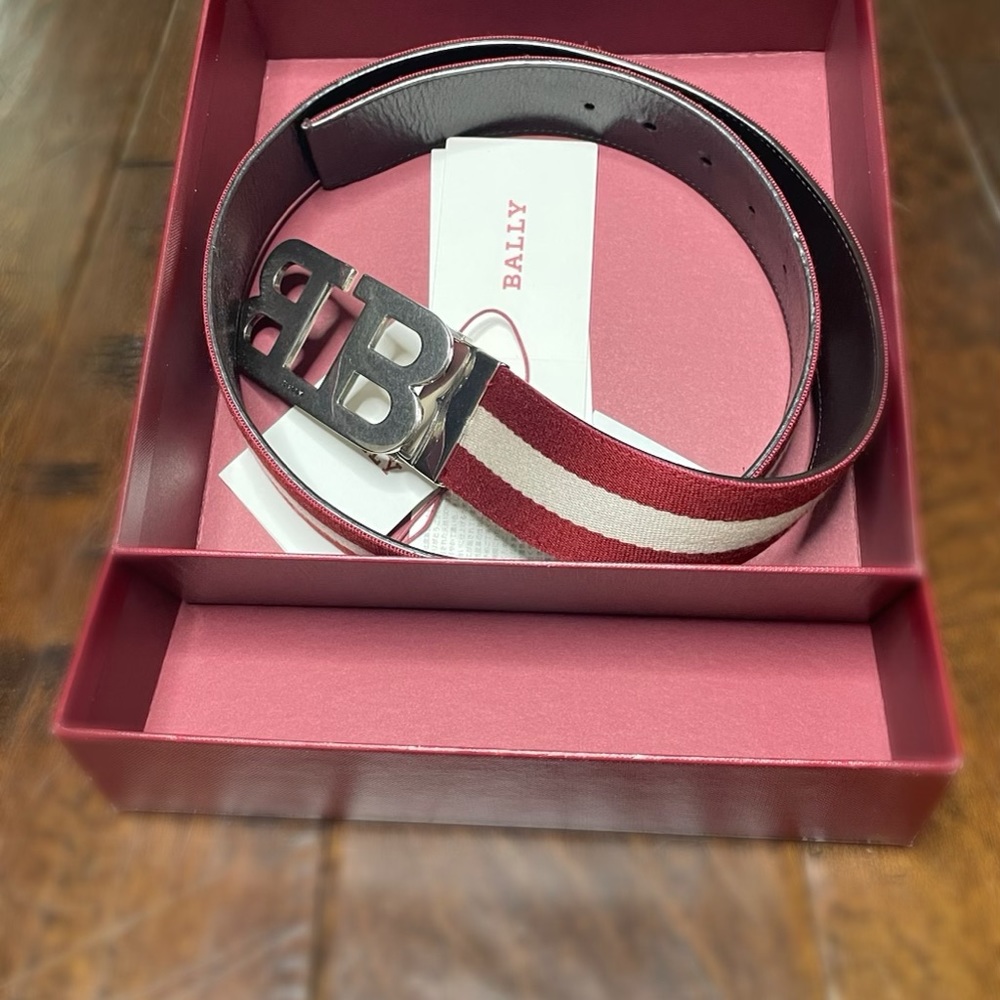 Bally Reversible Mirror B Buckle Belt